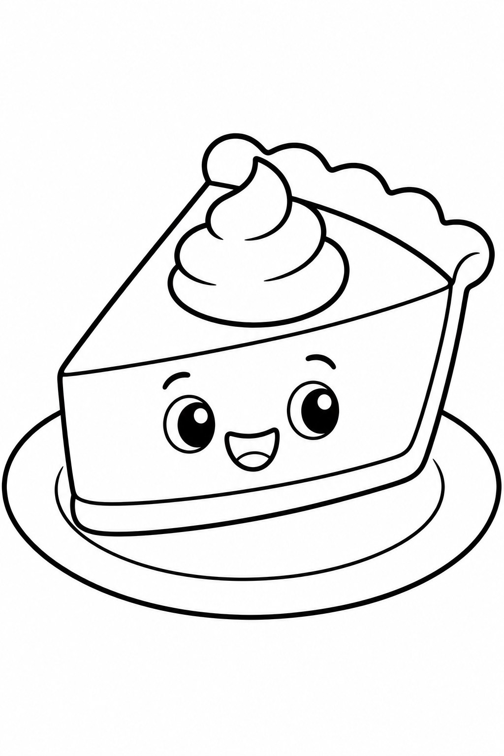 Pumpkin Pie coloring page - free printable for kids