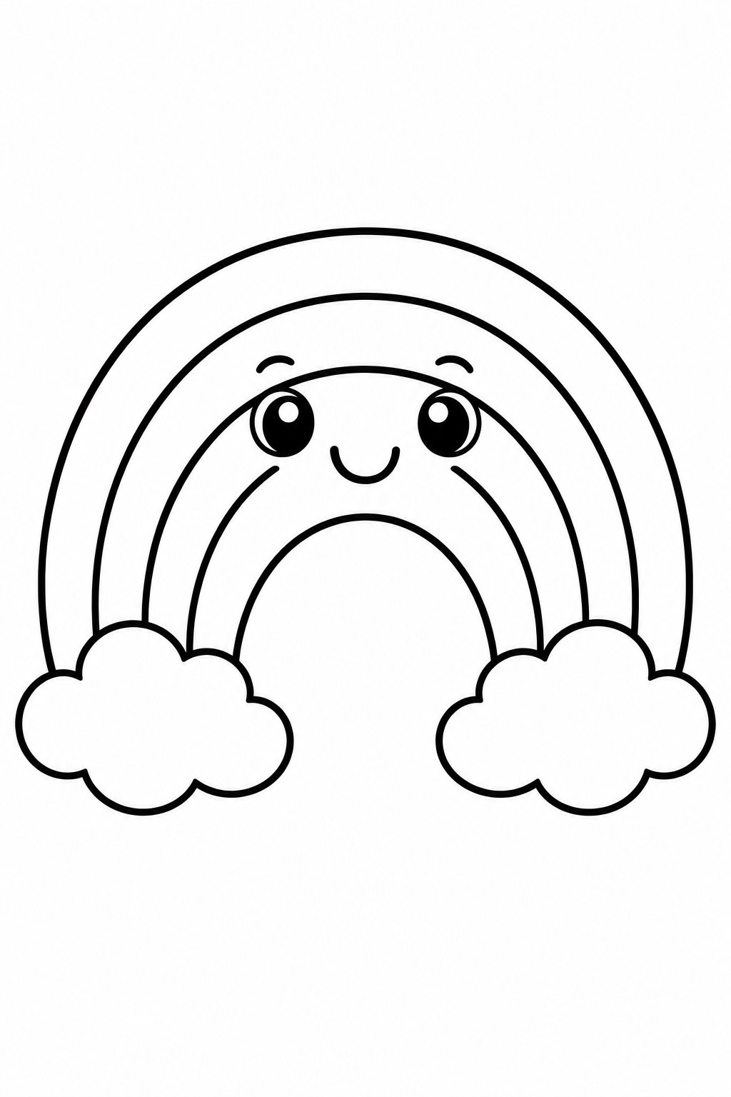 Rainbow coloring page