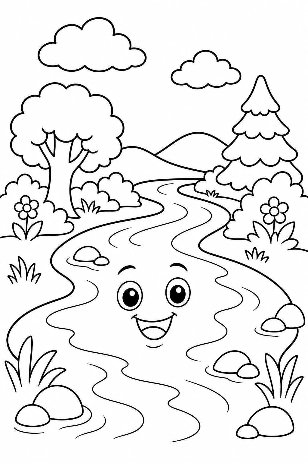 river coloring page