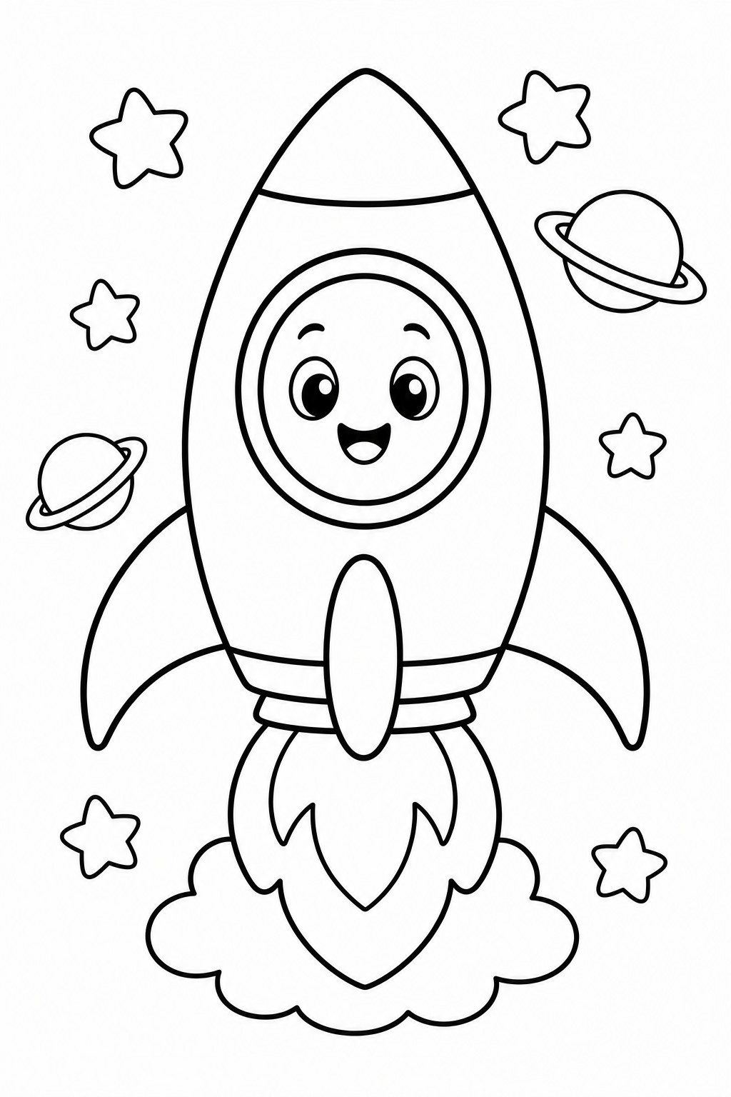 Rockets coloring page