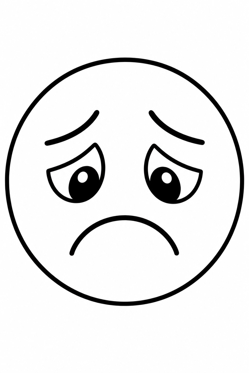 Sad Face coloring page