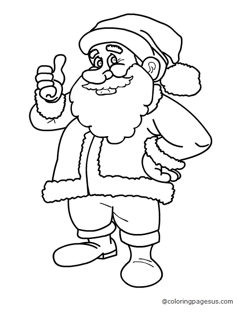 santa02 coloring page
