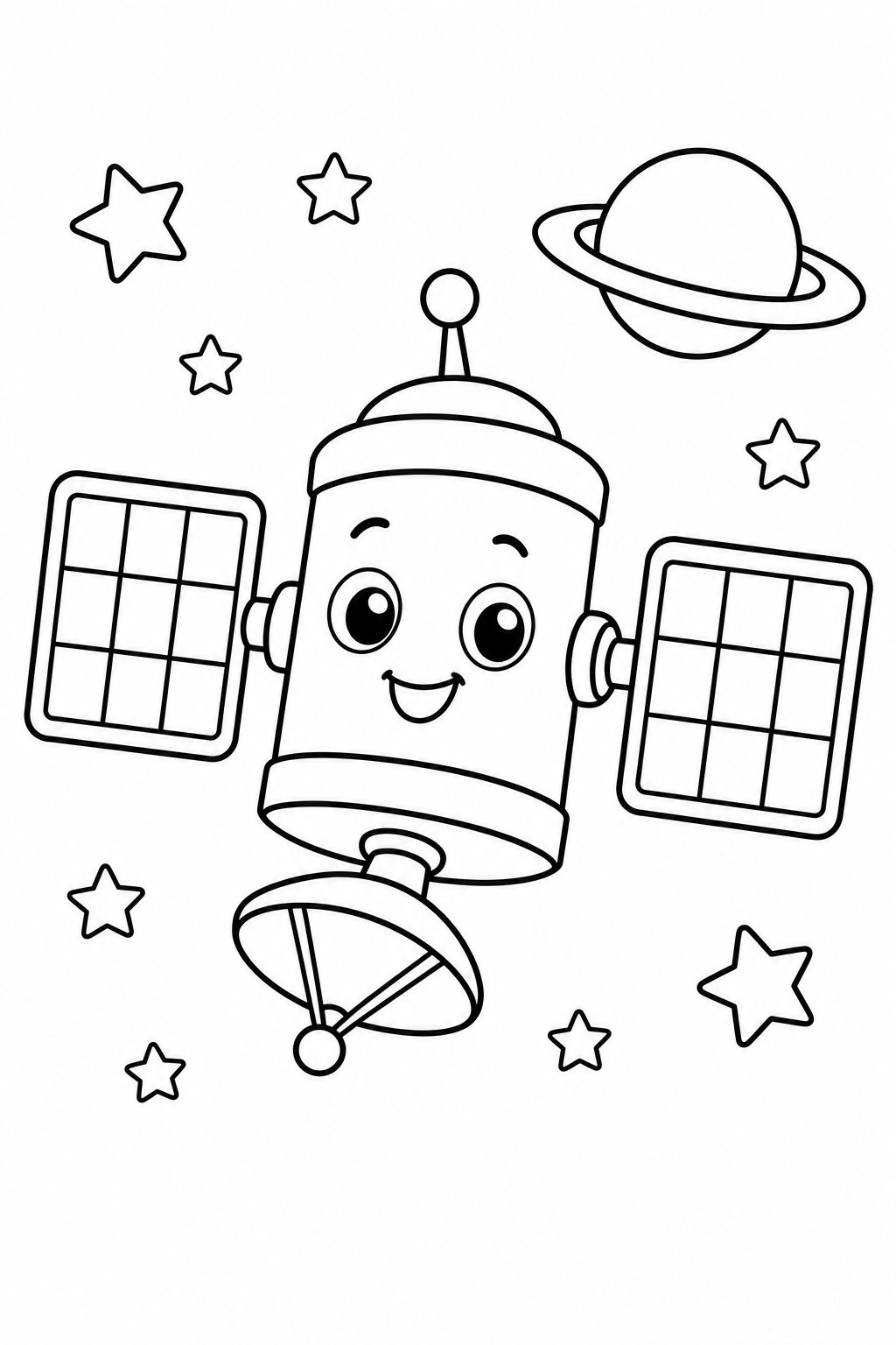satellite coloring page