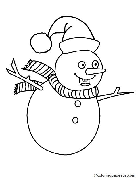 snowman04 coloring page
