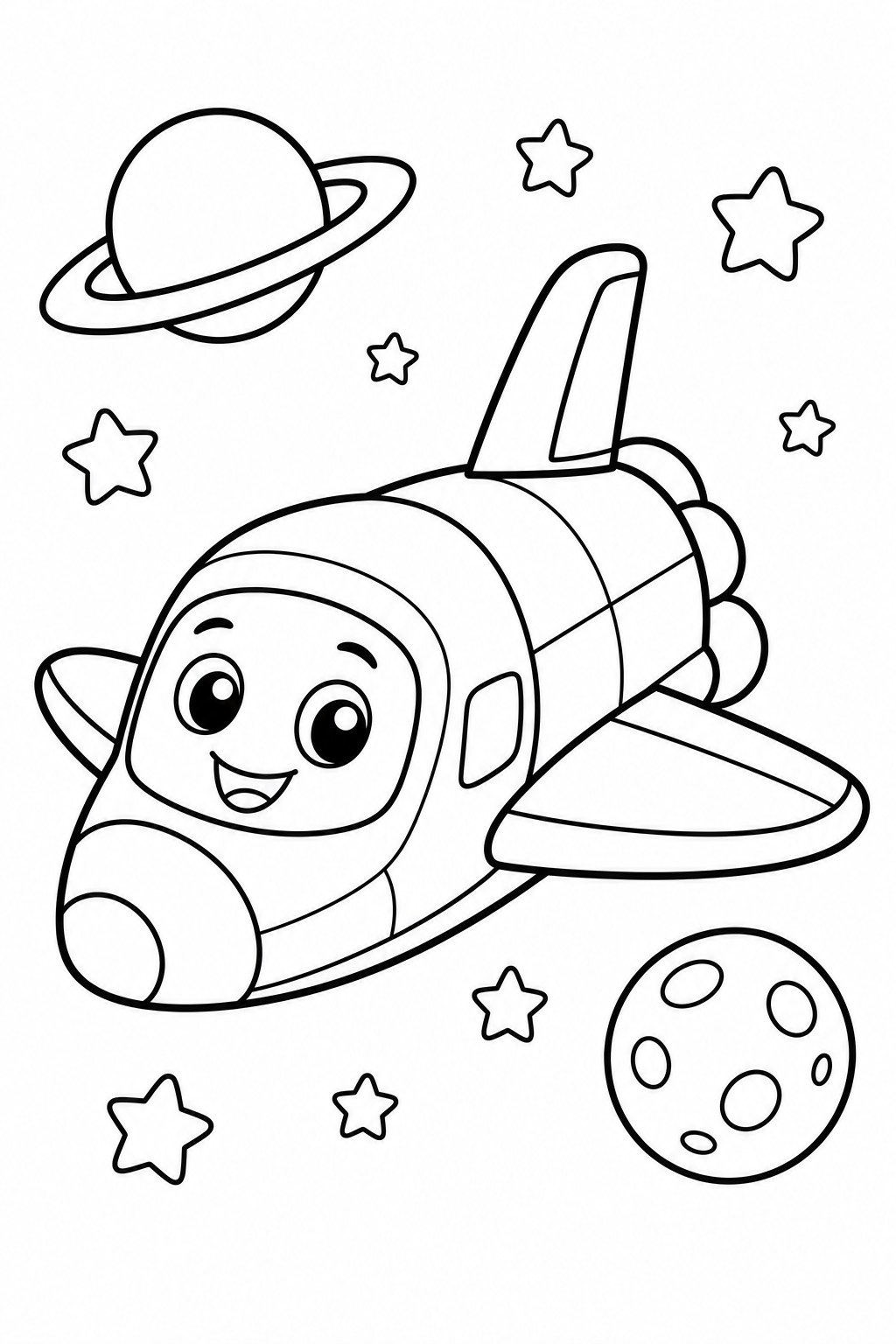 space shuttle coloring page