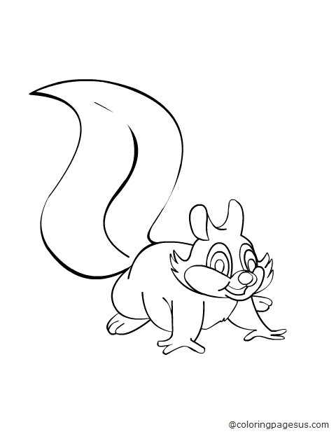 squirell03 coloring page