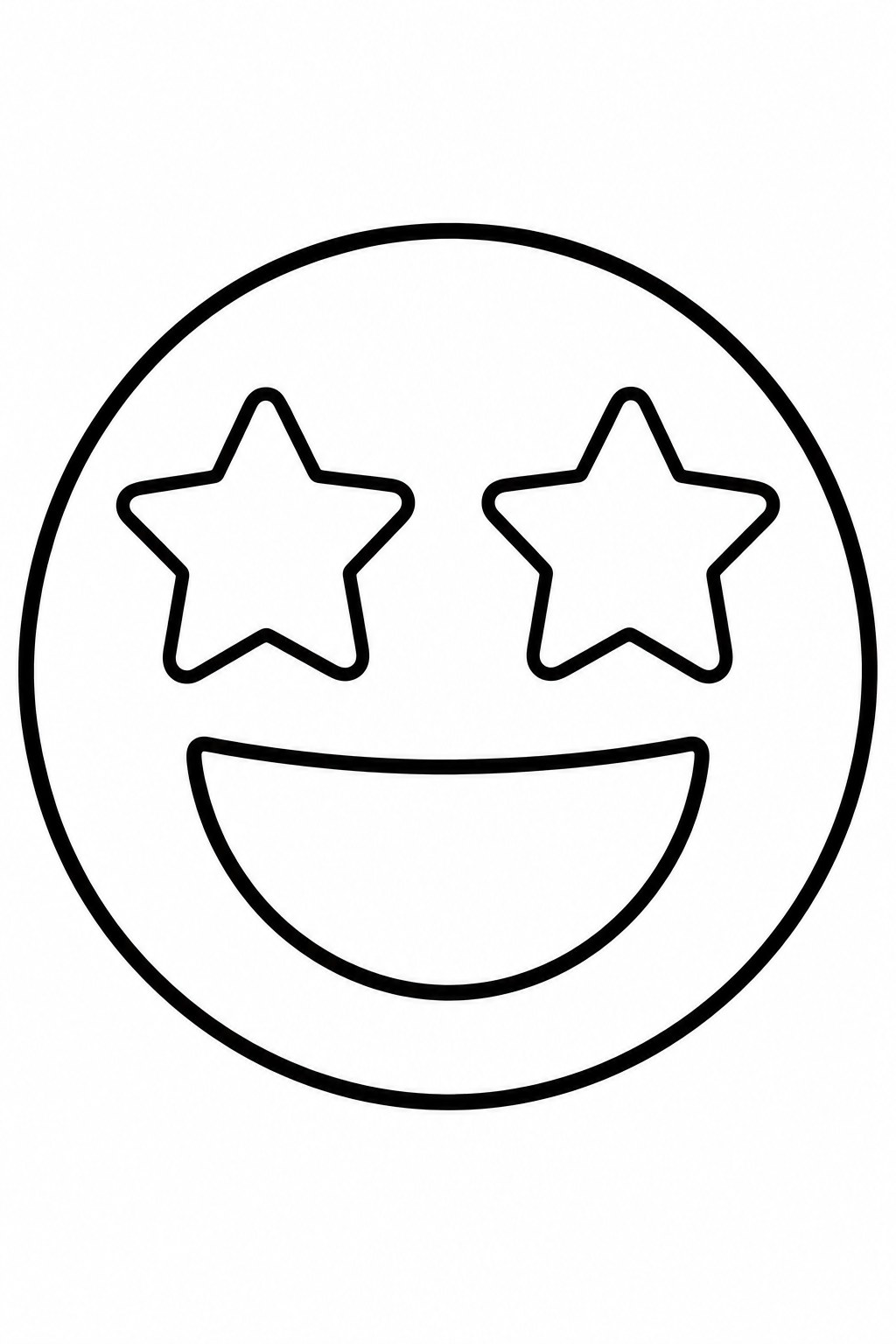 Star Struck Face coloring page