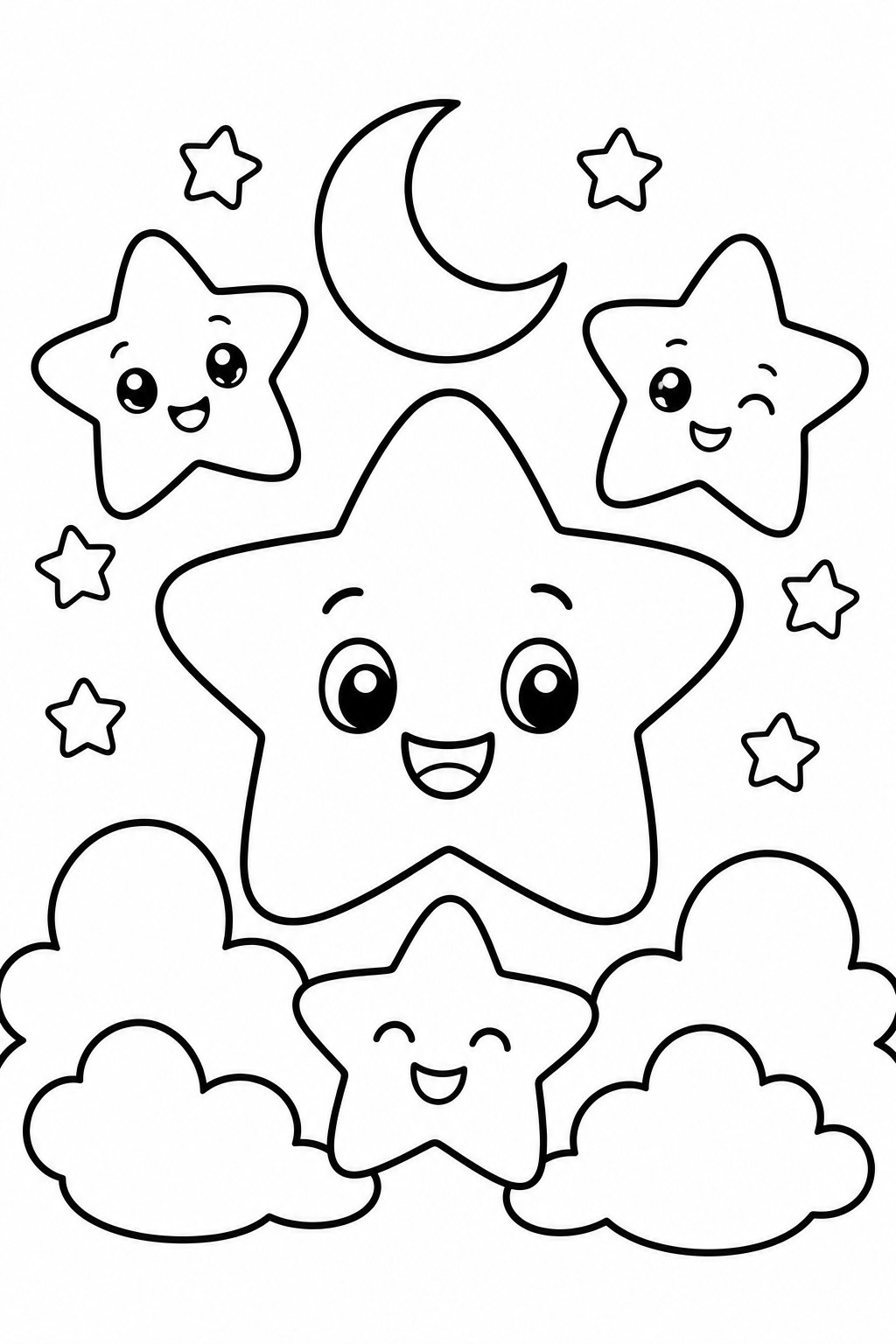stars coloring page