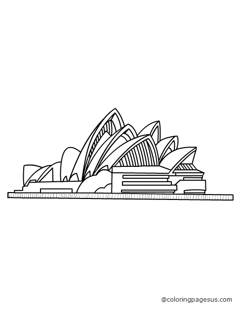 sydneyoperahouse02 coloring page
