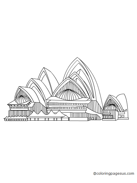 sydneyoperahouse04 coloring page