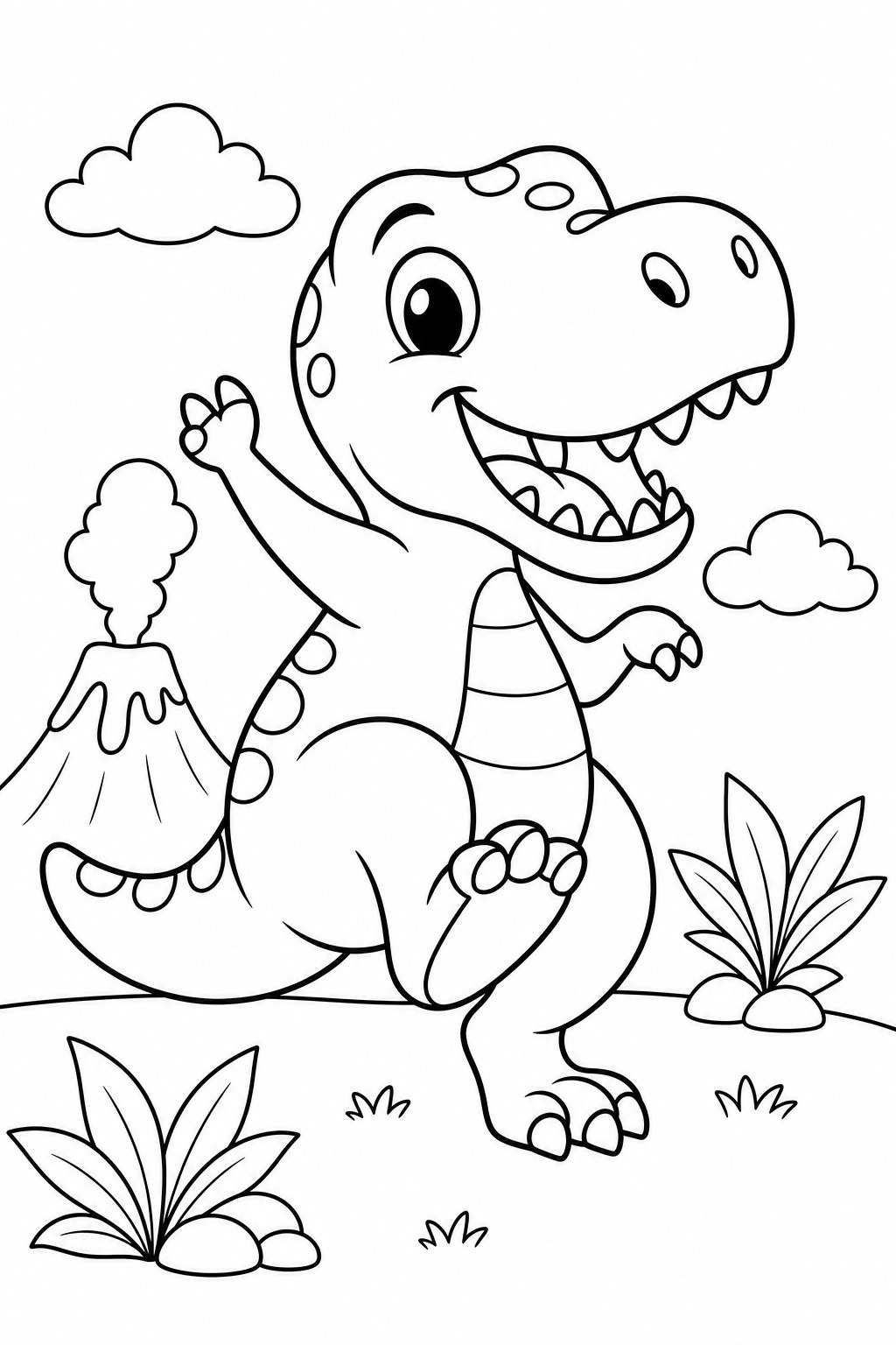 T-Rex 2 coloring page
