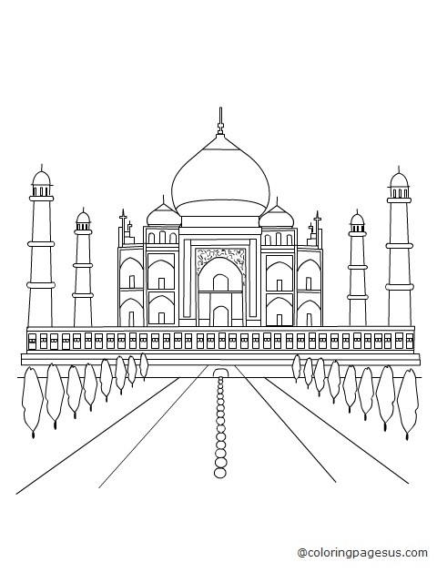 tajmahal02 coloring page