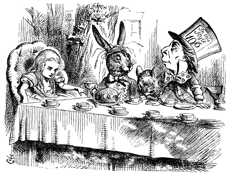 The Mad Hatter's Tea Party coloring page