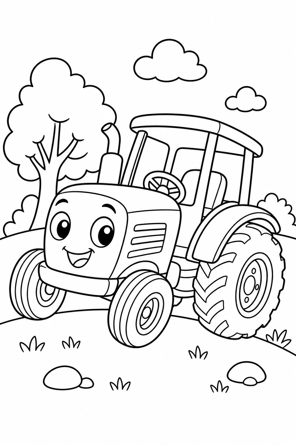 tractors 2 coloring page