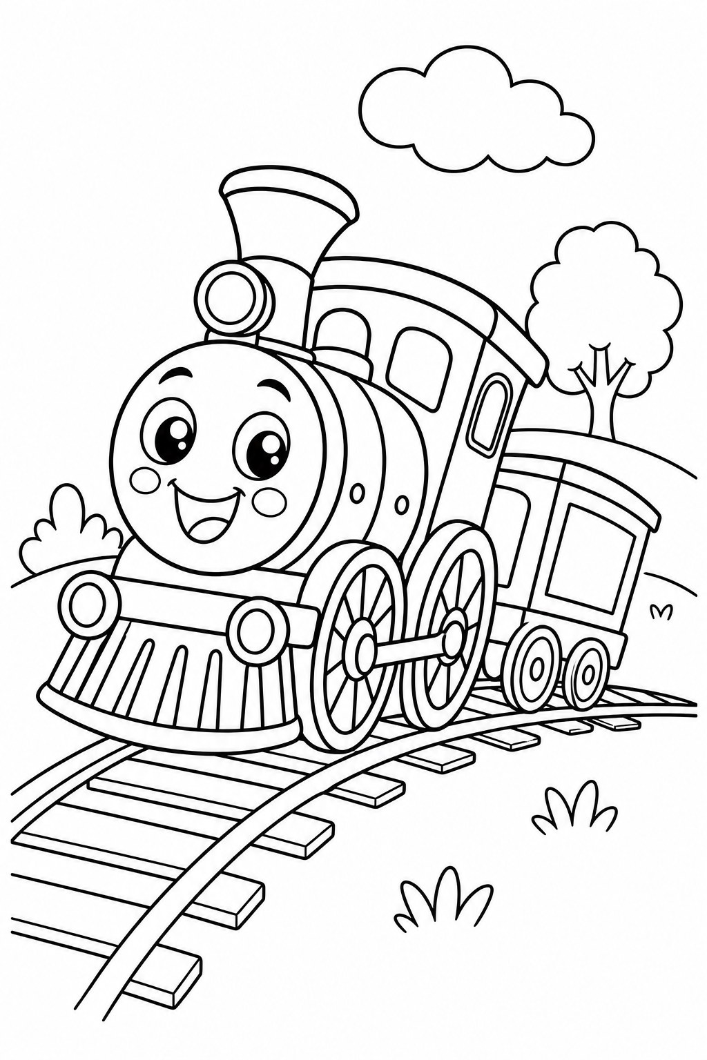 trains 2 coloring page