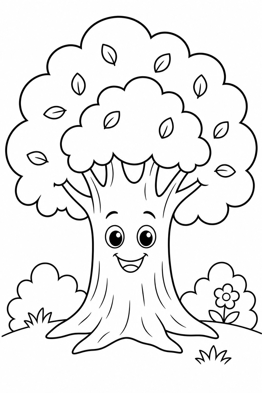 Tree coloring page