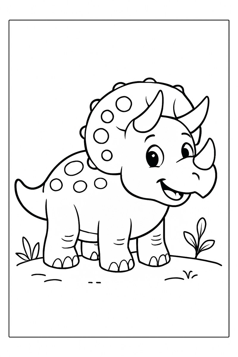 Triceratops coloring page