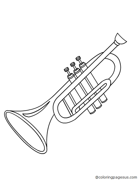 trumpet02 coloring page