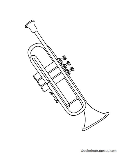 trumpet03 coloring page