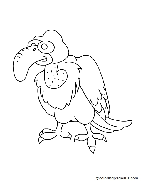vulture02 coloring page