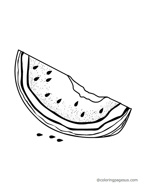 Watermelon coloring page