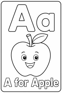 A for Apple coloring page