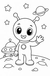 aliens coloring page