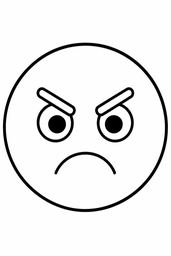 Angry Face coloring page