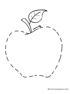 Apple coloring page