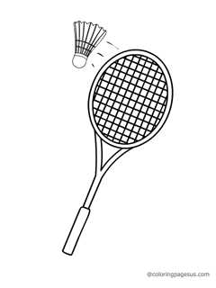badminton01 coloring page