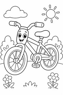 bicycles coloring page