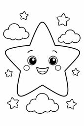 big star coloring page