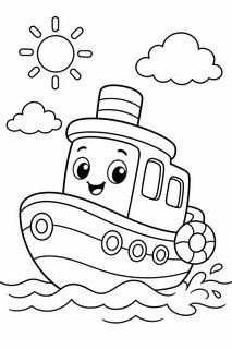 boats 2 coloring page