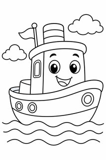 boats coloring page