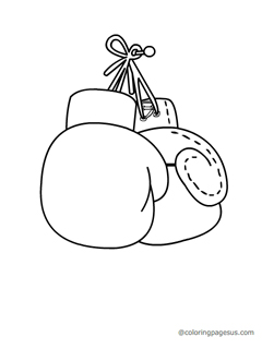 boxingglove02 coloring page