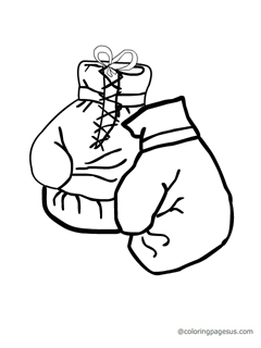 boxingglove04 coloring page