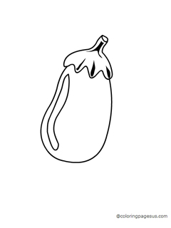 Eggplant coloring page
