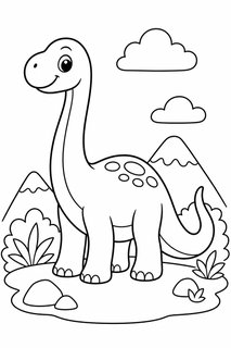 Brontosaurus coloring page