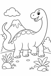 Brontosaurus 3 coloring page