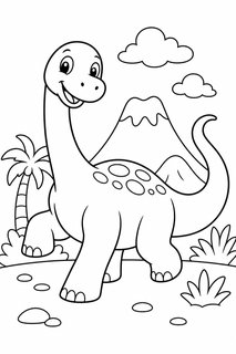 Brontosaurus 4 coloring page