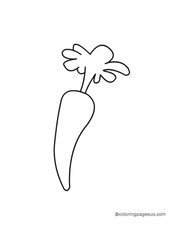 Carrot coloring page