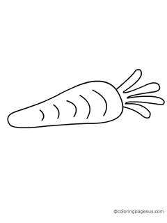 Carrot coloring page