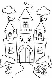 castle coloring page