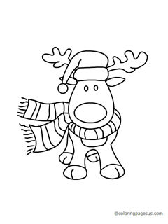 chirstmasraindeer07 coloring page