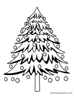 christmastree03 coloring page