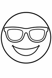 Cool Face coloring page