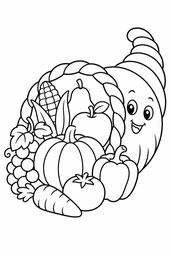 Cornucopia coloring page
