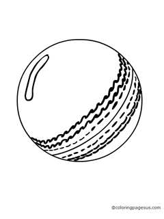 cricketball01 coloring page