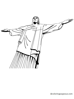 cristoriodejaneiro04 coloring page