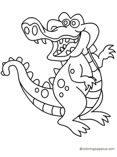 Crocodile coloring page